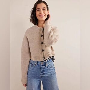 Boden wool cropped cardigan, size medium